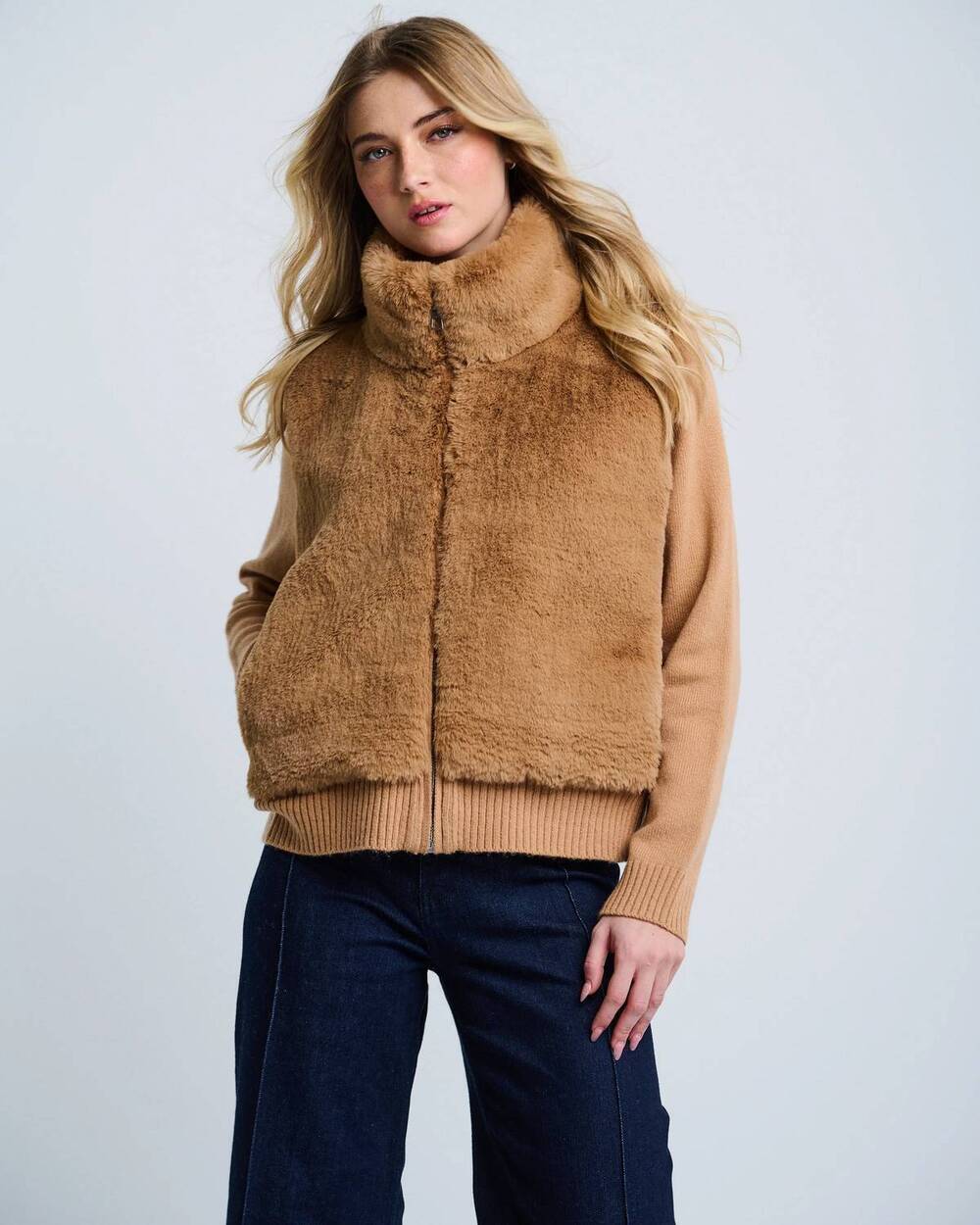 NEW LISA TODD women's the teddy jacket in camel